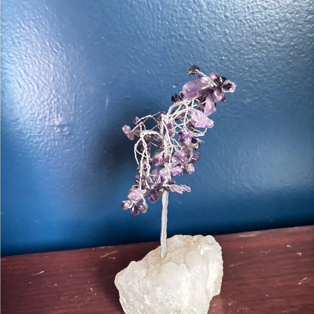 Amethyst Gemstone Tree on Crystal Base - Picture 2 of 2